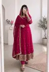 Ssc 733 Heavy Fandy Silk With Embroidery Work Readymade Suits
